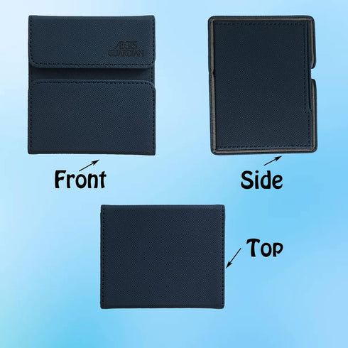 AEGIS GUARDIAN Card Deck Box with Dice Tray for MTG Cards, PU Leather Storage Box for 150+ Sleeved Cards
