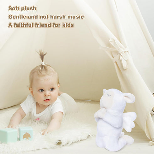 My OLi 7" Plush Prayer Lamb, Plays Jesus Loves Me, Soft Toy Stuffed Animal Bedtime Gift for Baby Kids