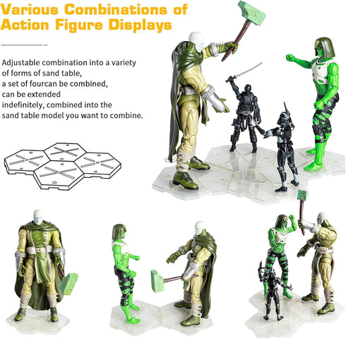 DDUNG Action Figure Stand, Versatile and Sturdy Display Holder Base for 6-8 inch Models, 2 Pcs