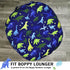 Dinosaur Lounger Cover, Blue, Breathable & Reusable Slipcover for Newborn, Snugly Fit Baby Infant