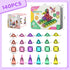 140PCS Set 4-8,Creativity Set,Toddler 3+ BAIJLE Mini Magnetic Tiles, Portable Magnetic Toys Travel with Iron Case
