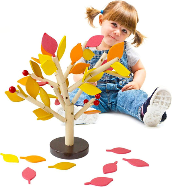 Early Childhood Education Building Blocks, Wooden Assembling Tree Combination Puzzles for Boys and Girls 3 Yrs+