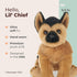 Bearington Lil' Chief The German Shepherd Stuffed Animal, 6.5 Inch Dog Plush Toy