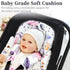 3 3 1 3D Pea Pod Infant Car Seat Insert with Strap Covers, in Reversible Floral Baby Car Seat Head Support for Newborn