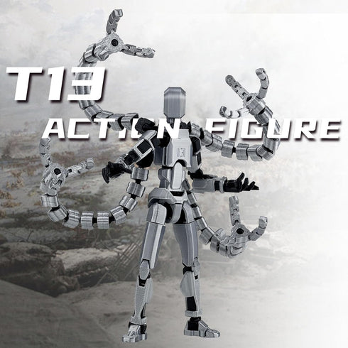 PkghoKids T13 Accessories,T13 t-13 3D Already Assembled Action Figure Multi-Jointed Movable,for Collectors Desktop