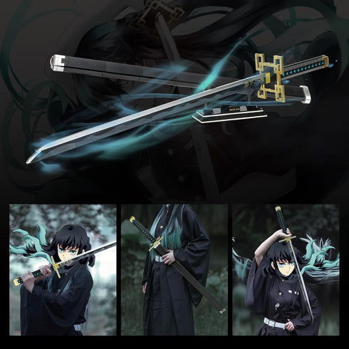 TOY PLAYER Swords Compatible with Lego, Tokitou Muichirou Sword with Scabbard and Stand, Katana Building Set