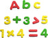 SpriteGru 123 PCs Magnetic Form Letters and Numbers - Uppercase, Lowercase, and Symbols for Alphabet Vocabulary Math
