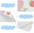 SyXIOP 28" 52" Cute Pink-Flowered Strawberries Cooling Baby Waterproof Crib Mattress Cover x Reusable Crib Bumper Pads