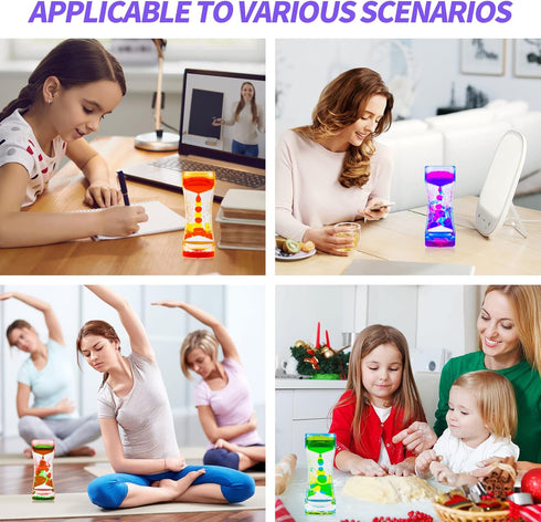 ZHBWOW-10 Pack Liquid Motion Bubblers for Sensory Play, Fidget Toys for Kids and Adults, Easter Basket Fillers, Desk