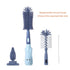 Chemimoso Set, Multifunctional Cleaning Brush, Baby Bottle Brush, Bottle Brush Cleaner Pink, Silicone and Nylon Brush