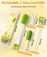 Set 4 1, Bottle Cleaning Brush in Baby Bottle Cleaner Includes Silicone Bottle Brush, Nipple Brush, Detail Brush