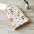 NOOVIA 2-Pack 43x47 inch, Baby Muslin Swaddle Blankets, Newborn Receiving Blanket, Bamboo Cotton, Large Baby