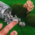 250pcs Mini Brick Building Set - Dollhouse Miniature Bricks Model (Grey, 1:35)