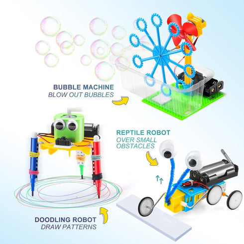 STEM Robotics Science Kits for Kids Age 8-12 - Robot Building Kit, STEM Toys for Boys 8-10, Engineering Projects for