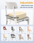 OPZAVYA Toddler Booster Seat for Dining Table and Kitchen Chair Adjustable Safety Straps, PU Leather, Non-Slip, Easy