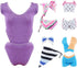 E-TING 11 Items, 3 Pcs Doll Beach Bikini Swimsuit + 3 Pcs Swim Ring + 5 Pairs Shoes for 11.5 Inch Girl Doll (Random