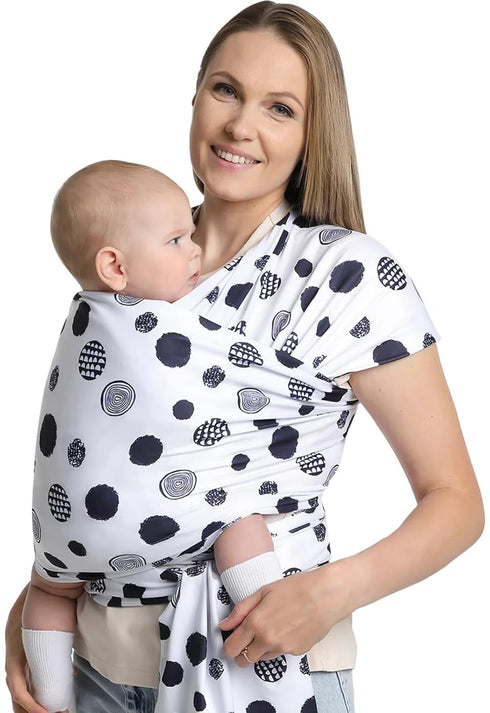 Anecoes Baby Wraps Carrier - Polka Dots Pattern - All-in-One Baby Wearing Wrap
