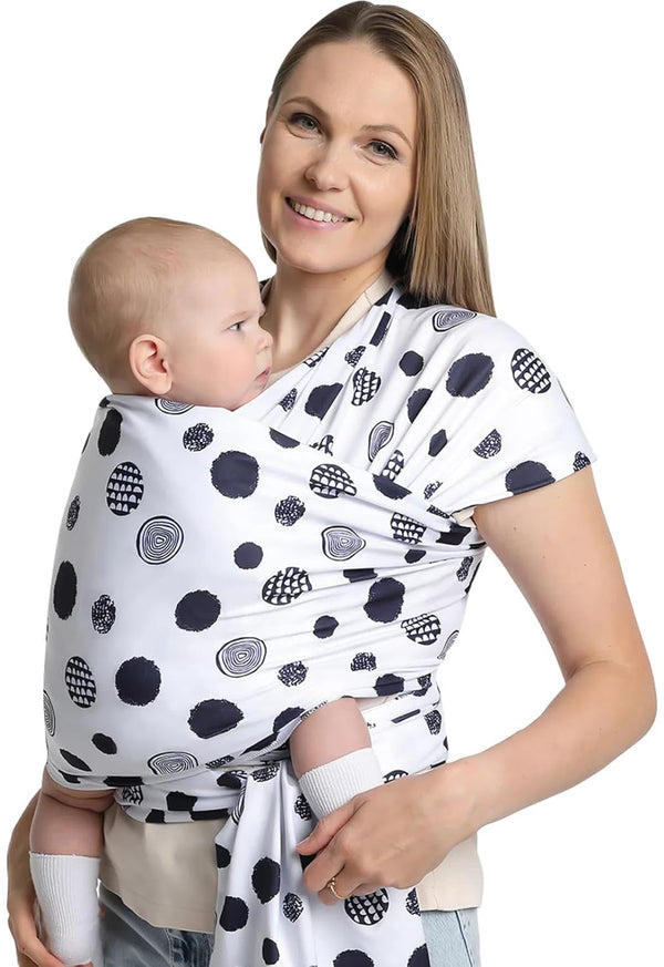 Anecoes Baby Wraps Carrier - Polka Dots Pattern - All-in-One Baby Wearing Wrap