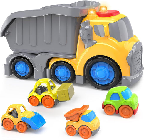 7.6" 2-4, Set 18M+, 2, 3, 4, P&C Toddler Construction Dump Truck Toys for Ages Beach Sand Outdoor Toys Dump Truck