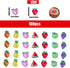 HETRUUOP 100PCS Mini Fruit Decor for Dollhouse Resin Tiny Fruits for Crafts Micro Miniature Fruit for Fairy Garden