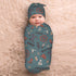 Swaddling Blanket for Baby, Unisex Sleeping Sacks with Hat, Western