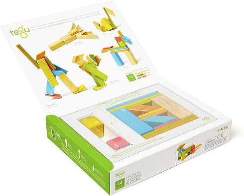 Set, 14 (TEG14PTNT306T) Tegu Wooden Tints Assorted, Pieces