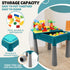 Double Sided Kids Activity Table with Storage - All-in-1 Multi Activity Table, 105pcs Marble Run Building Blocks