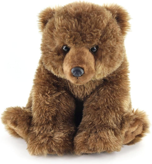 The Petting Zoo Grizzly Bear Stuffed Animal Plushie, Gifts for Kids, Wild