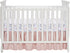 100% Lambs & Ivy Petals White/Pink/Gray Floral Cotton Fitted Crib/Toddler Sheet