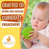 caaocho Pure Natural Rubber Sensory Ball, 3" Meadow Baby Toy for Sensory Play, BPA Free