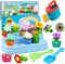Montessori Flower Garden Building Toy for Toddlers, Gardening Set with Watering Can,