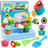 Montessori Flower Garden Building Toy for Toddlers, Gardening Set with Watering Can,