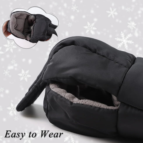 Zsedrut Stroller Gloves, Universal Winter Anti-Freeze Mittens, Water Repellent Hand Warmer Muff for Winter Stroller