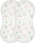 decor gift 4 Pack 22x11in Cotton Newborns Burp Cloths Soft and Absorbent Pink and Green Daisy Flower Bee Baby Burp Rags