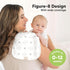 5-Pack 21" 10"(Constellation) Organic Burp Cloths Baby Boy & Girl - Super Absorbent Cotton Burping Cloths for Babies