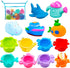 INNOCHEER Baby Bath Toys for Water Table, 13 Pcs Toddler Water Toys with Quick Dry Organizer Net