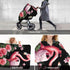 Zhbvncp Cute Flamingo with Flowers Baby Car Seat Cover & Breastfeeding Nursing Cover - Breathable Stretch Fabric