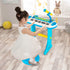 Costzon 31-Key Kids Piano Keyboard Toy, Toddler Electronic Musical Instrument with Microphone, Lights & Stool