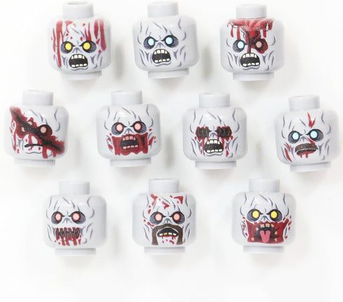 BrickTactical World War Zombie Head Pack for Minifigs
