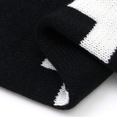 3040 Inch mimixong Baby Blankets Knitted Toddler Blankets Black and White with Cross Swiss Pattern for Boy and Girl