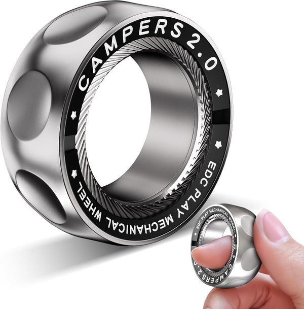 Upgrade Fidget Spinner for Stress Relief,Magnetic Fidget Spinner Rings with Rotating Sounds/Anti-Slip,Stainless