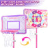 Meland Kids Basketball Hoop, Adjustable Height 3.4ft-6.2ft, Indoor Outdoor Toys for Boys 3-8