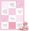 Oudain Christian Baby Blanket with Bible Verses, Flowers Paisley Receiving Baptism Blanket for Newborn Kids, 30 x 40