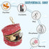 PYBUG Love Round Pacifier Storage Case, Polyester & TPU Lined with Hook Buckle, Pacifier Container Box for Baby