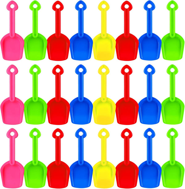 Junkin 24 Pcs 7.7 Inch Mini Plastic Sand Shovel Beach Toys Long