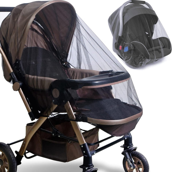 Baby Stroller Mosquito Net, 2 Pack Durable Mesh Protection for Bassinets, Cradles, Playards, Universal Fit Insect