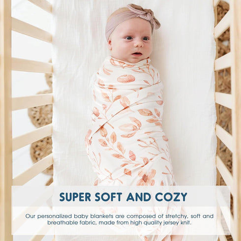 34 44 GRSSDER Super Soft Jersey Knit Swaddle Blanket for Baby Girls, Double Layer Reversible Receiving Blanket x Extra