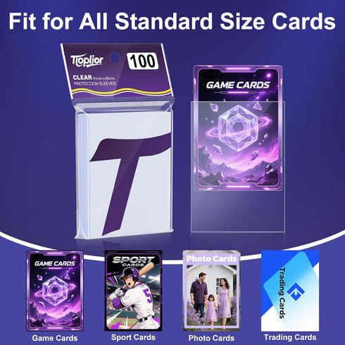6000ct Card Sleeves for Trading Card,Soft Penny Baseball Card Sleeves,Clear Plastic Card Protectors Fit