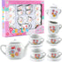 16 Piece Rose Flower Miniature Porcelain Ceramic Tea Set | Kids Toy