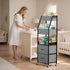 Lurgno 5 Baby Diaper Caddy Organizer and Storage - Tier Rolling Cart with Dividers and Drawers, Mobile Utility Cart